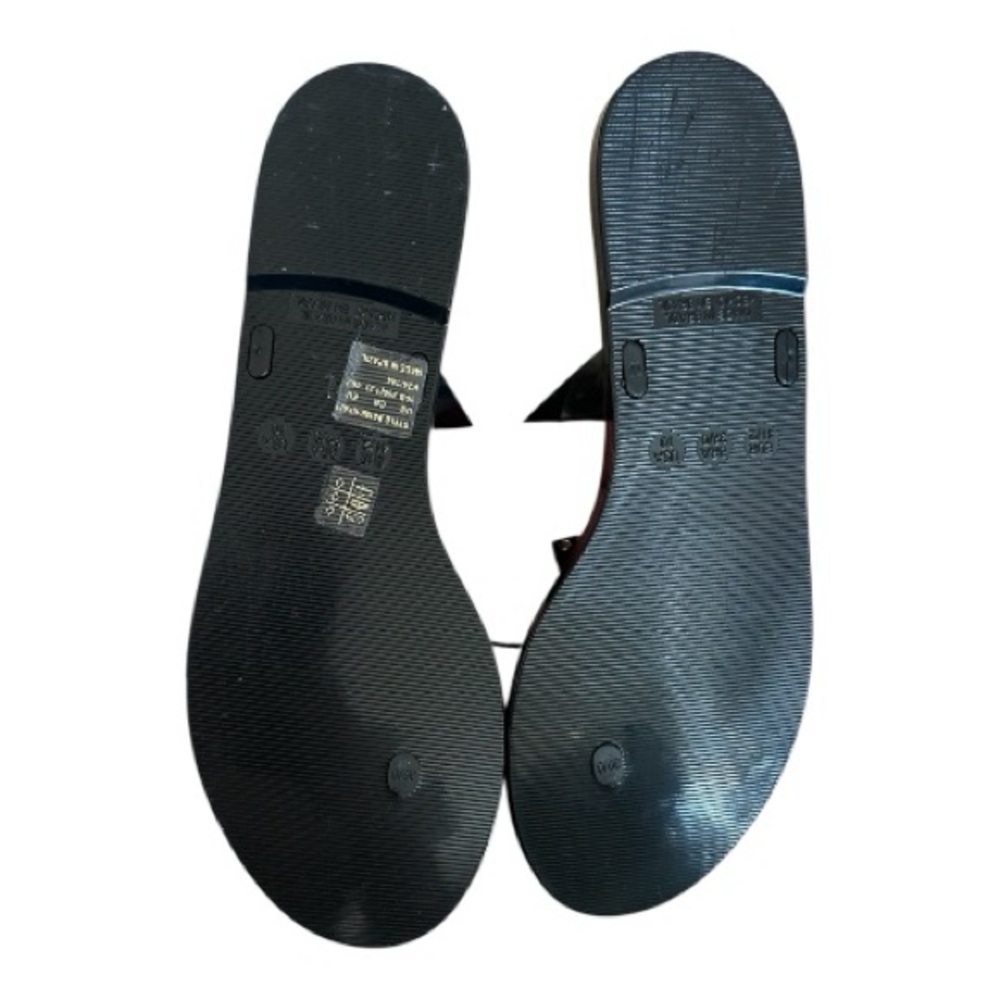 Kate Spade Glossy Black Thong Sandals - Picture 4 of 5